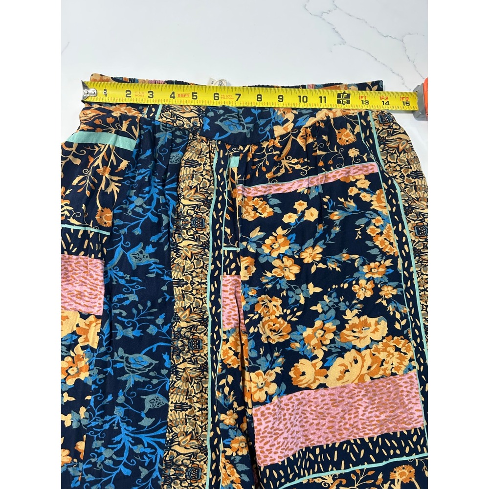 Jase Pull On Stretch Womens Floral Patchwork Wide Leg Boho Palazzo Pants Medium - Picture 5 of 8